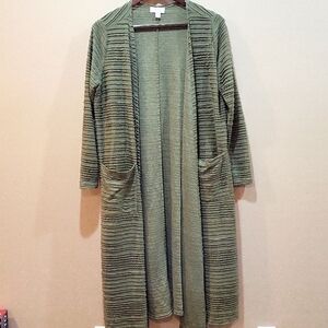 LuLaRoe Duster sage green size M